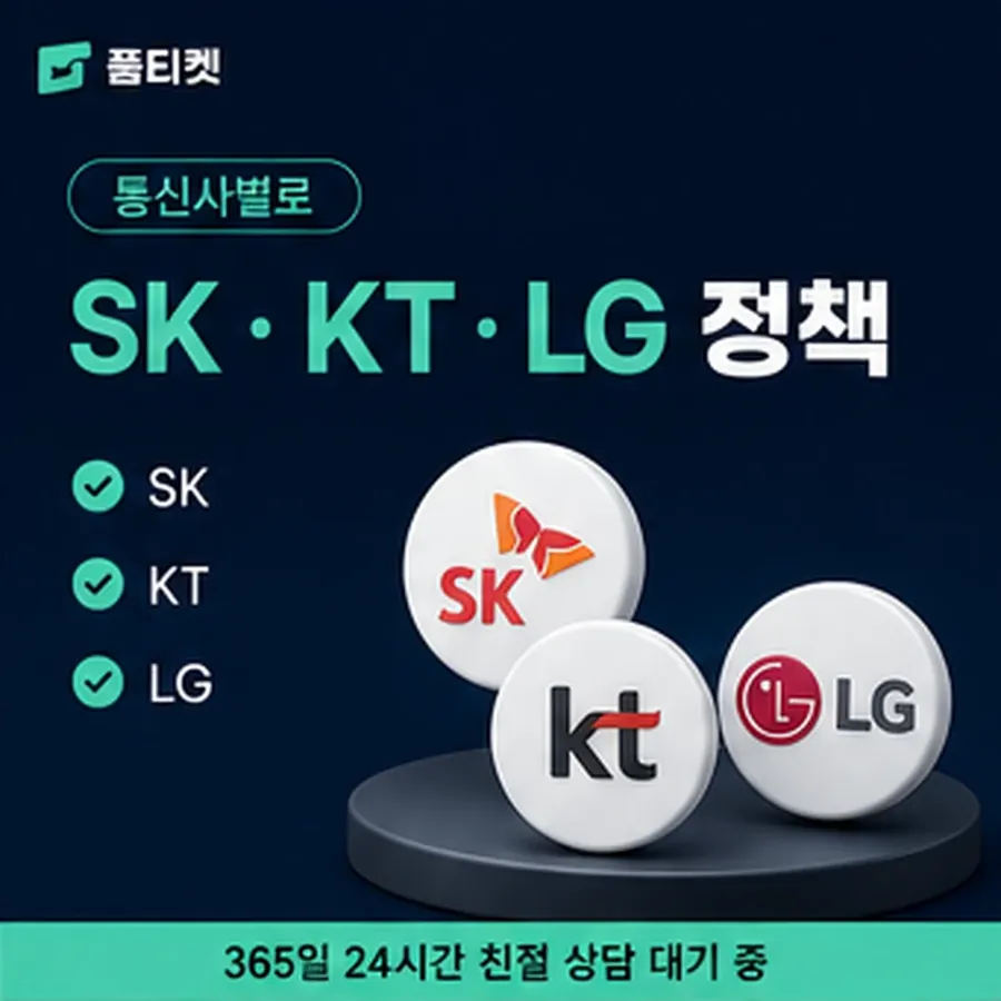 품티켓 SK 소액결제 미납 고지와 안내 순서 안내 이미지